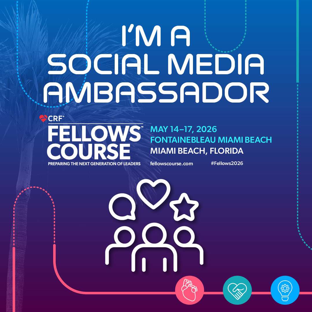 LuaiMadanat's tweet photo. Thrilled to serve as a social media ambassador for the CRF Fellows Course 2026! #Fellows2026 @crfheart 

🌟Four incredible days of hands-on training, cutting-edge education, and networking with leaders in interventional cardiology 🫀

Looking forward to an amazing experience! https://t.co/FYU29ZInpE