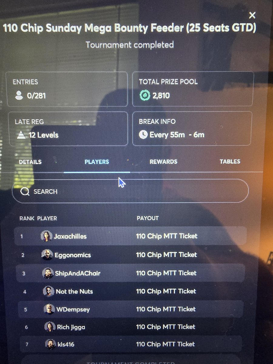Gamba_OG's tweet photo. Question did anyone else play in this satellite for the mega bounty feeder on @ClubWPTGold and then get put in the 25k chip bounty somethings glitched I emailed support when it happened no response? https://t.co/0PcAJMkMhZ