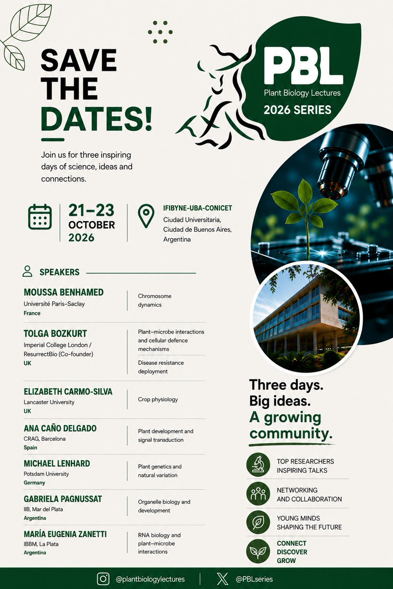 Plant Biology Lectures 2026 tweet media