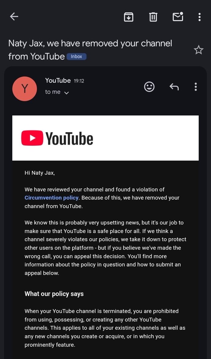 3ify_'s tweet photo. Hi @TeamYouTube @YouTube My channel just got terminated for violating circumvention policy. I strongly believe this is a wrong decision. My content are 100% original. Please HELP https://t.co/dp5E8UDIKy
