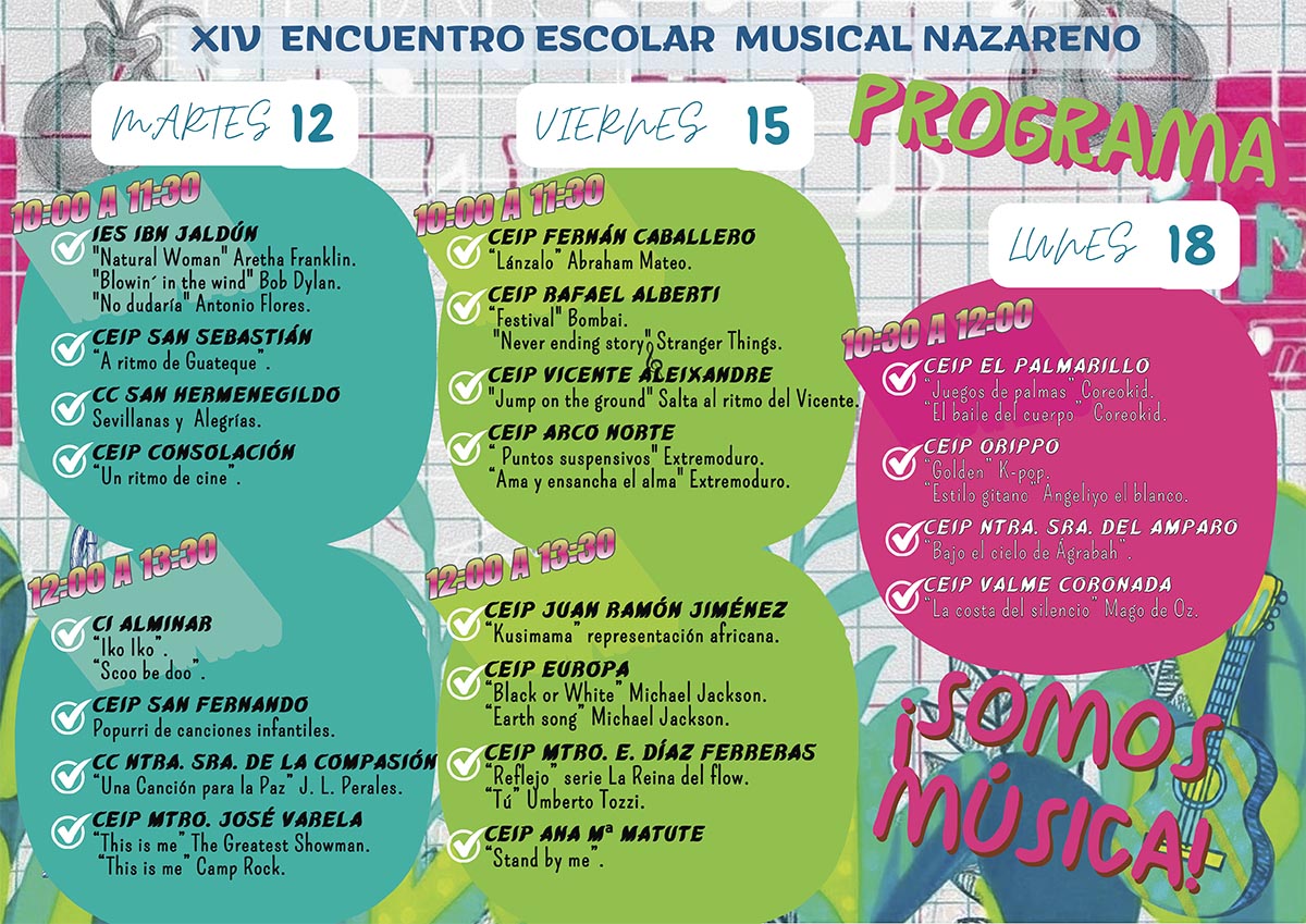 EducacionDH's tweet photo. Música escolar en el Teatro Juan Rodríguez Romero 🎶 12, 15 y 18 de mayo, con alumnado nazareno. ¡Somos música! 🎵

🔗 https://t.co/QHK4xnng9O

#noticiasdoshermanas #doshermanasciudadeducadora #educacion #doshermanas https://t.co/rVuMZ094ay