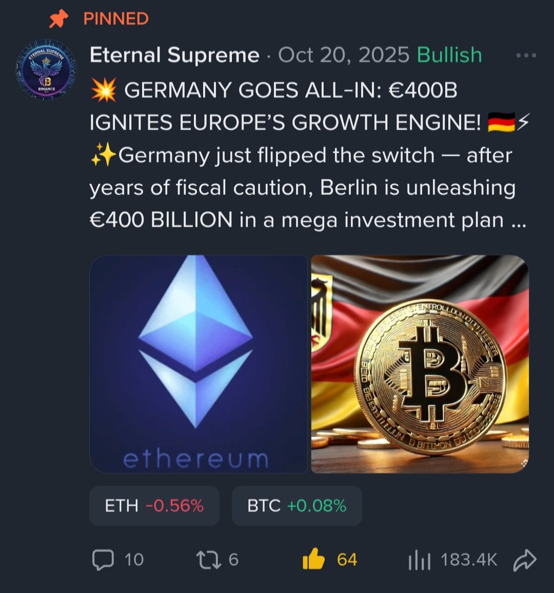 EternalSup51687's tweet photo. 🚀 From 0 to 345K+ Views — My Binance Square Journey 📈🔥

What started as simple crypto posts and market observations has now grown into an amazing global community on Binance Square 🌍✨

📊 Current Milestones Achieved: 🔹 345K+ Total Views
🔹 3.8K+ Likes
🔹 2.8K+ Followers https://t.co/6sXlKazFqR