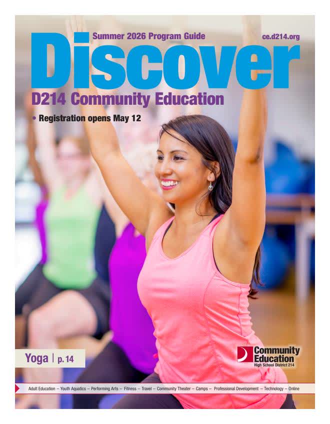 CommEdD214's tweet photo. ☀️ Summer starts here! Registration for Summer 2026 Community Education programs opens tomorrow, May 12.
From camps and swim lessons to fitness and enrichment programs, there's something for everyone this summer.
📘 https://t.co/6JURSocqTZ
📝 https://t.co/E3hFFtCvm2 https://t.co/VKmziEfvRF