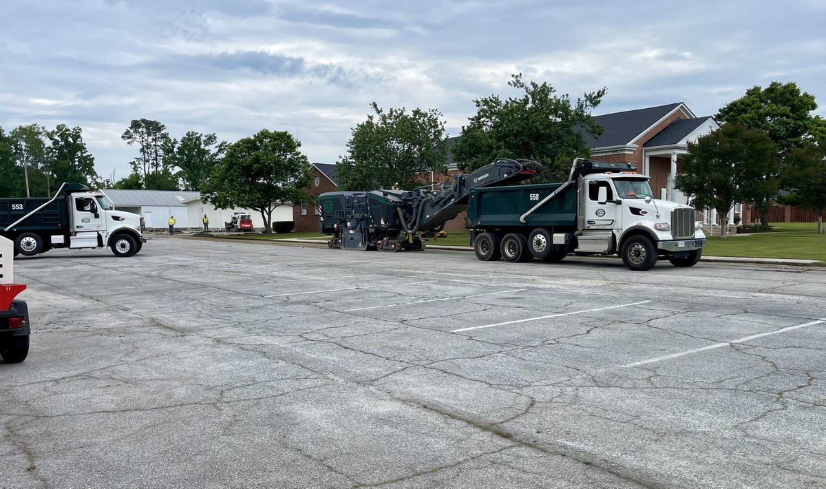 GwdPathway's tweet photo. Today is an exciting but good kind of crazy day on our campus. We are replacing our very worn out 40-year-old parking lot this week. The next two or three days will not be the best time to visit our campus. https://t.co/0cd0RQmmUG