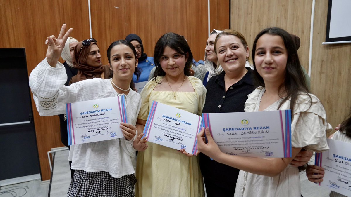 ✨Me Bi Xwendekarên Xwe yên Kursan re Cejna Zimanê Kurdî Pîroz Kir û Şahiya Dawiya Demsalê Lidarxist

🎉Navenda me ya Ciwanan a Rezan ku girêdayî Gerînendetiya me ya Xizmetên Ciwanan û Sporê ye, hem 15ê Gulanê Cejna Zimanê Kurdî pîroz kir  hem jî ji bo xwendekarên xwe şahiya