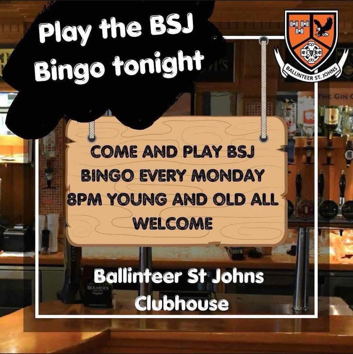 gaabsj's tweet photo. Monday bingo 🔢 🎱takes place tonight in clubhouse. Lots fun and good company . New players young and old , members and non members very welcome 8pm so let any family or friends in the community know 🥳👌🕺 https://t.co/CE2E7gI3Tw