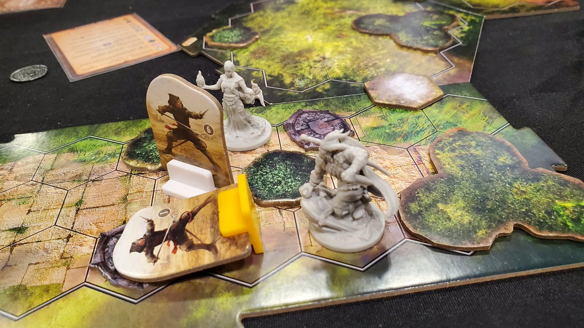TheBoardello's tweet photo. Finally tried Gloomhaven at #Origins last year!

I'm sure the entire experience is different from a combat demo since it's a legacy game. But what we tried was still neat.

#boardgames #tabletopgaming https://t.co/symrVYf1gn