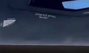 alsacetx's tweet photo. @MarioNawfal It literally says Maverick.  This is why I don't follow you. https://t.co/tybRO9O1XY