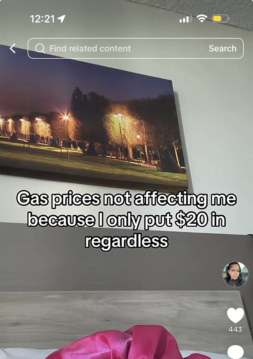 GoldSteph_'s tweet photo. @RealSirDenise @raspbrrywoodz In my caption I said 20 once a week and it works for me cuz my tank never on E so😭 https://t.co/rvWgwfkY41