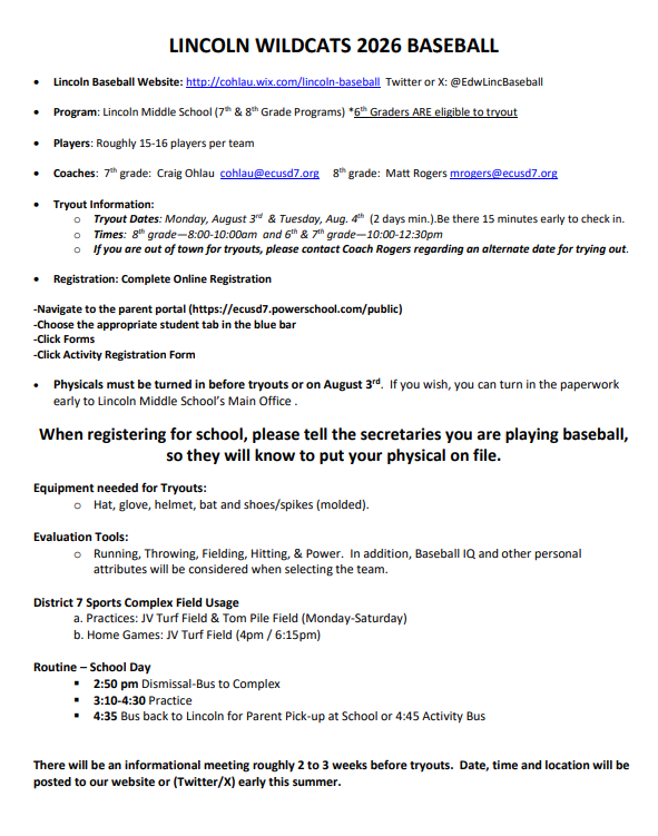 Edwardsville Lincoln Middle School Baseball tweet media