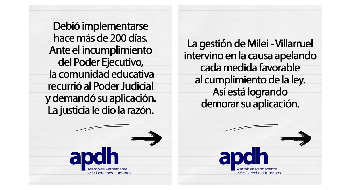 APDHArgentina's tweet photo. 📢 APDH marcha en todo el país en defensa del derecho humano y social a la educación 👇

https://t.co/BT1Vn9JwJF https://t.co/xQhpwafUSf