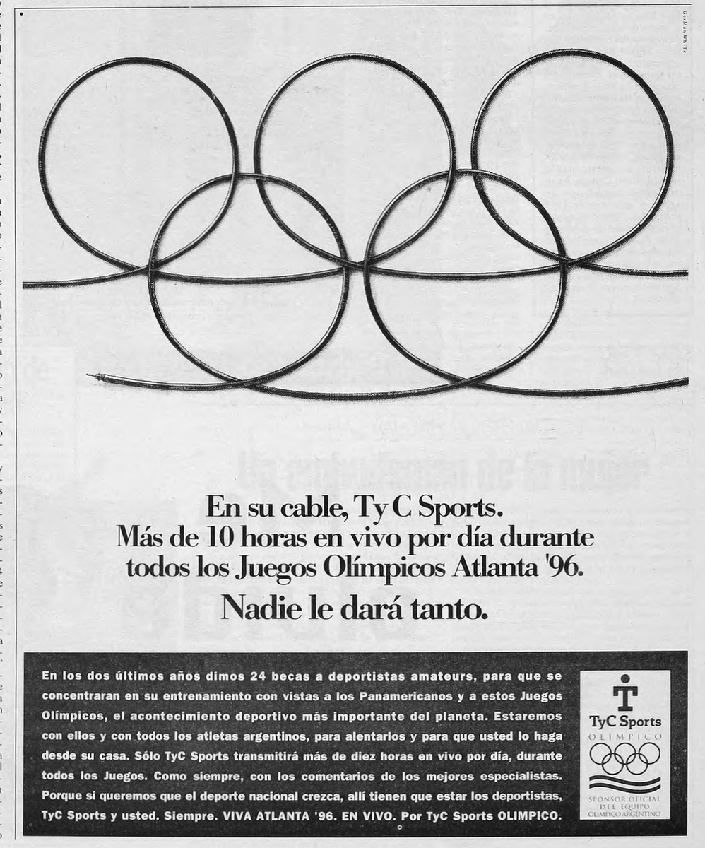 resistearchivo's tweet photo. Cable olímpico.
#Julio1996 #Hace30años https://t.co/8qRuMPUCpn