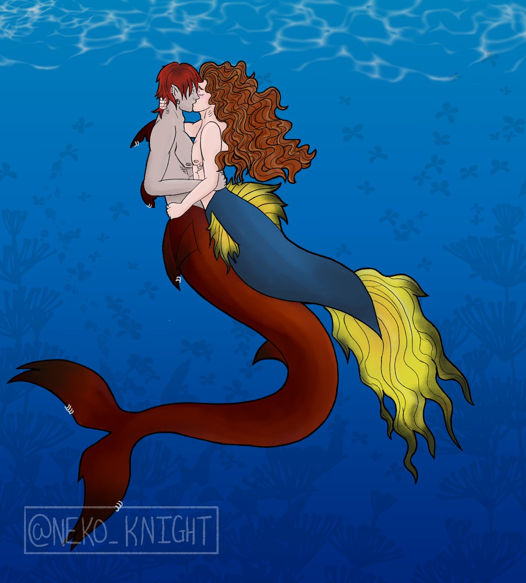 Neko_Knight_'s tweet photo. Would anyone like to do an #arttrade? 🥺 Commissions have been dead and I'm in the mood to draw ♥️ (I can do #NSFW too :3)

#trade #artist #art #FromSoftware #mermen #yaoi #bl https://t.co/5pcRCPDxSE
