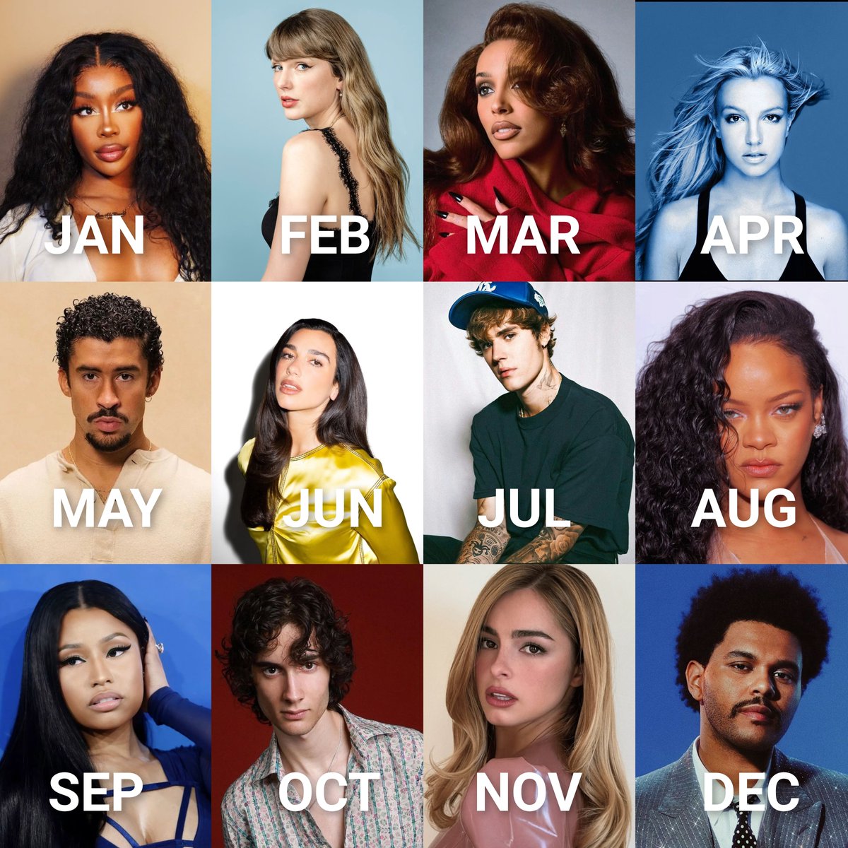 fabowlnest's tweet photo. the artist of your birth month has to have a hit to save your life
   
would you survive? https://t.co/DBlTa7rblV
