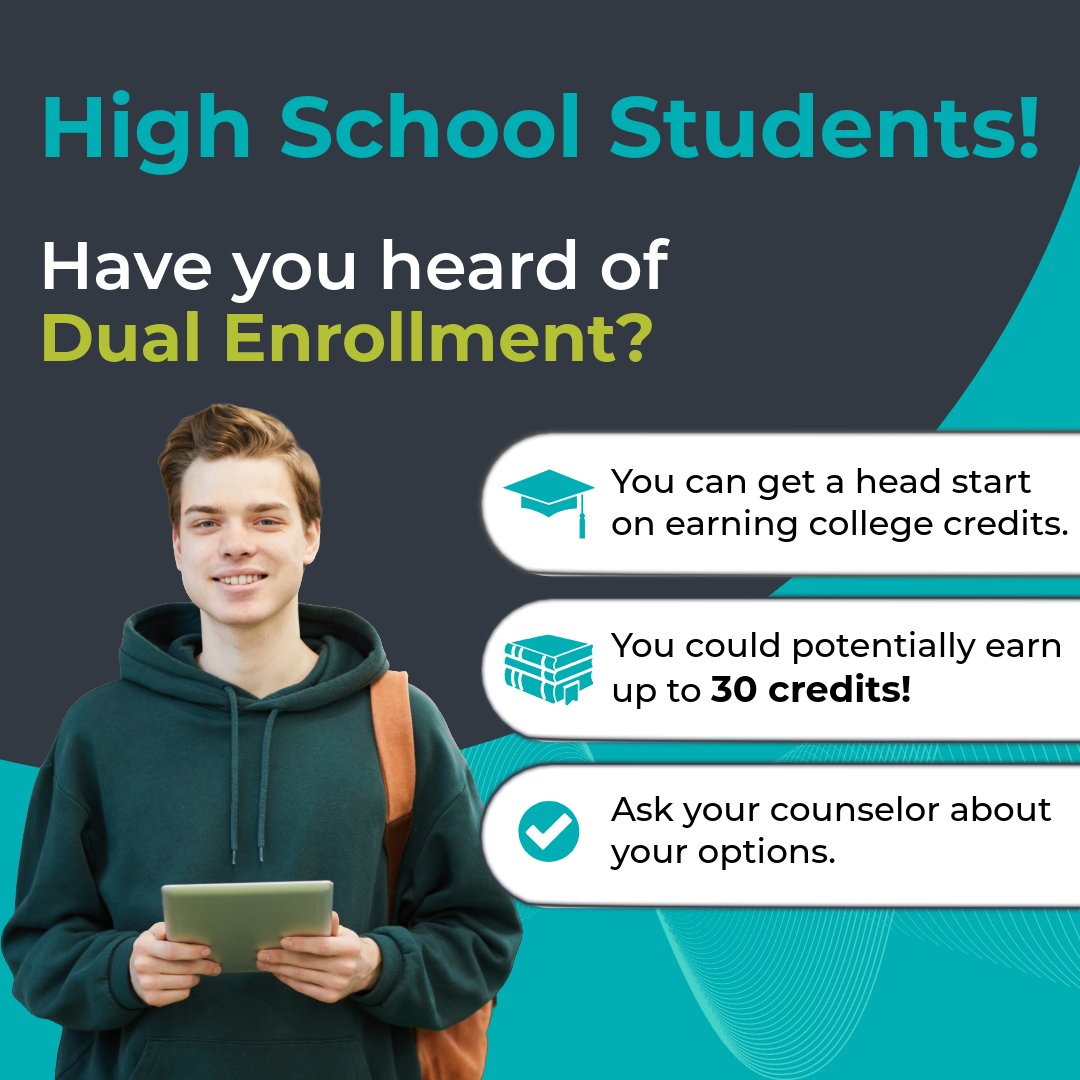 mistudentaid's tweet photo. 📢ATTENTION HIGH SCHOOL STUDENTS! 

Dual Enrollment can help you earn college credits before graduation and get a head start on your future. ✨ School districts often cover tuition costs! Talk with your school counselor to learn about your options.

Link in bio👉🏻 https://t.co/U9EPAP0e9T