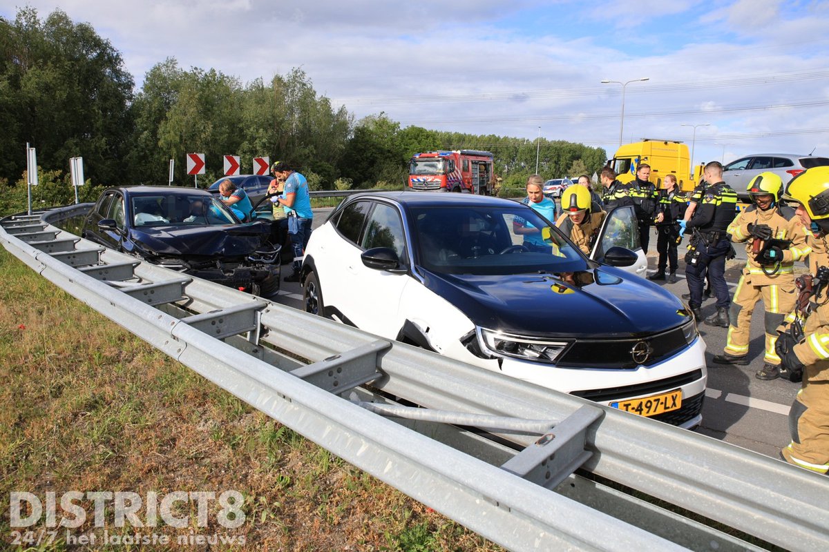 Aanrijding op toerit A4 bij Schipluiden