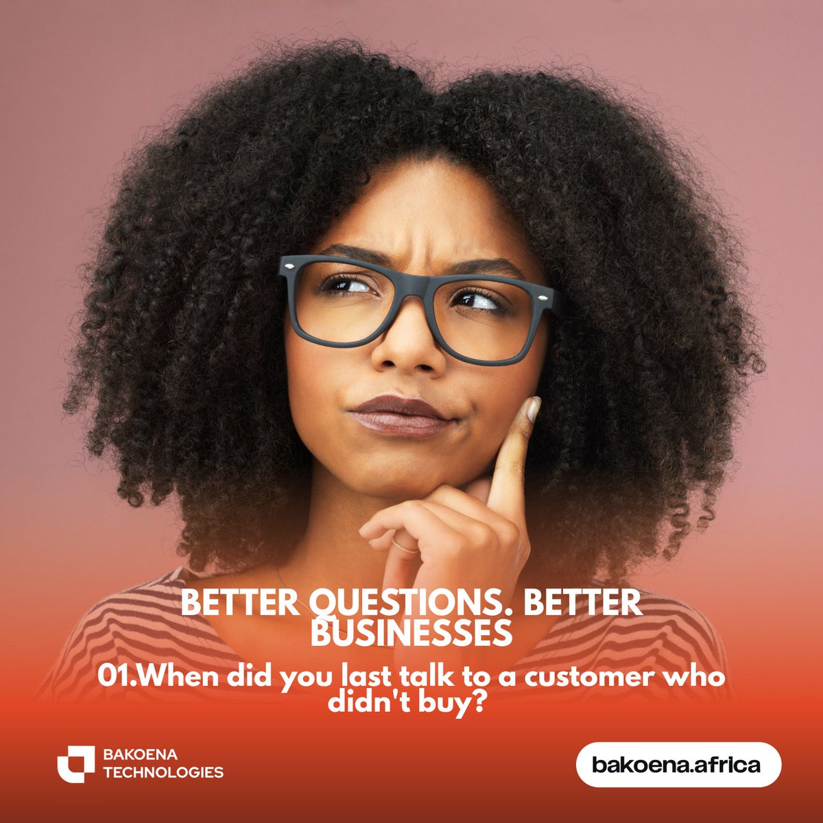 bakoenatech's tweet photo. This question is part of a series for better businesses.
​Growth data isn't just in the "Yes", it’s in the "No." Talking to customers who didn't buy reveals the friction in your UX and gaps in your value proposition.
​Does your tech stack capture why people walk away? https://t.co/9AOd7k59X2