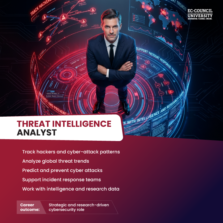 EC_Council_Univ's tweet photo. Explore where the Master of Science in Cyber Security (MSCS) can take you. Learn more → https://t.co/TjG6B887ts

#CyberSecurity #MSCS #CyberCareers #InfoSec #CareerGrowth #CyberSkills #TechCareers #ECCU https://t.co/aOR8dx0tlH