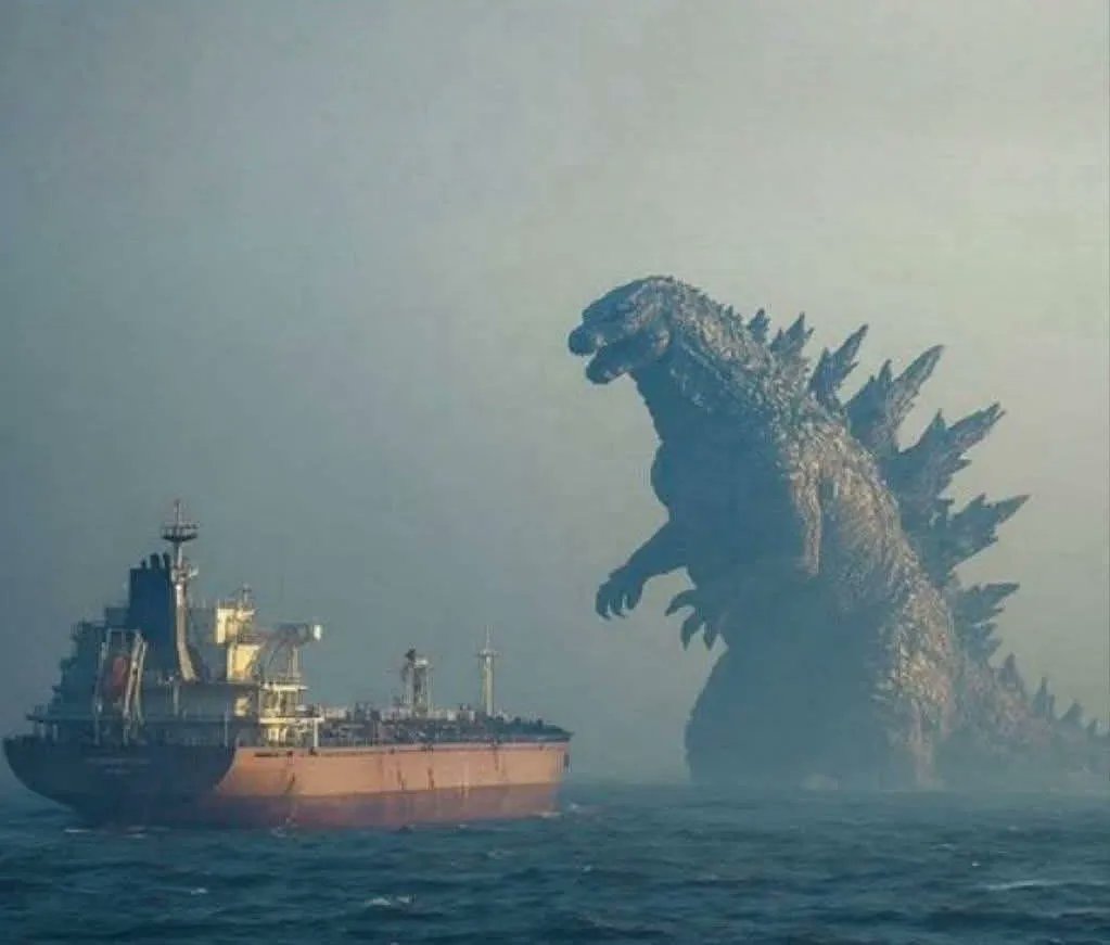 Memoire2cite's tweet photo. Breaking NEWS  Le Japon résout de manière décisive la situation du détroit d’Ormuz 🤔 with GODZILLA 😀 https://t.co/mBTUnZDD8j