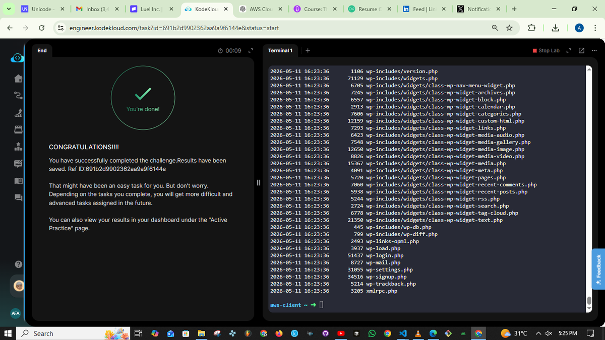 Akpabio100's tweet photo. Completed an AWS S3 migration lab

✅ Created a private S3 bucket
✅ Migrated data using aws s3 sync
✅ Verified data consistency between buckets
✅ Performed everything with AWS CLI
Great hands-on practice with S3 automation &amp; cloud storage management 🔥
#AWS #S3 #DevOps #AWSCLI https://t.co/iDasBiZoNz