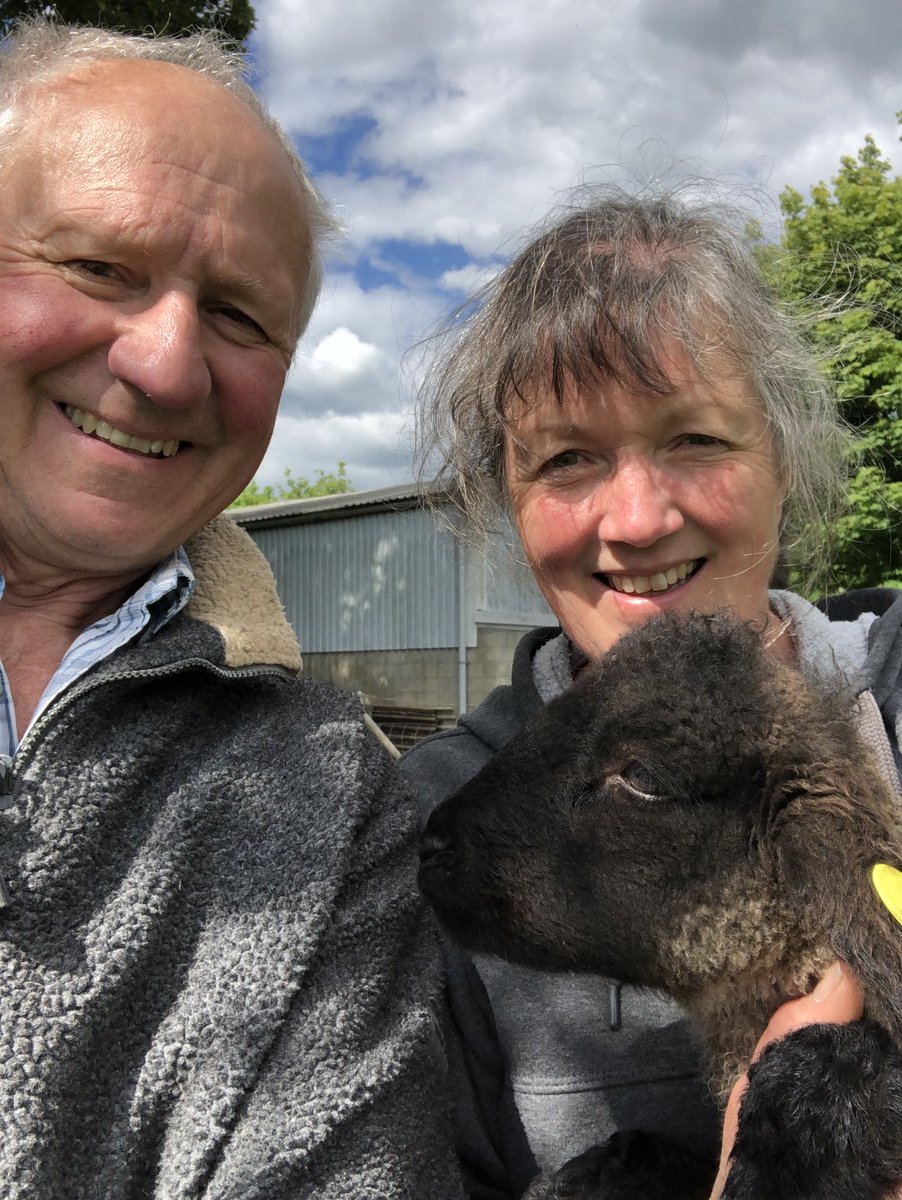 JonesTheRose's tweet photo. After an extremely busy and successful time at the RHS Malvern Spring Festival Rachael (who is happy having a cuddle with one of her lambs) and Keith would like to say a huge thank you to all the customers that bought roses and also all the lovely comments from you #jonestherose https://t.co/YiLxWy8Oag