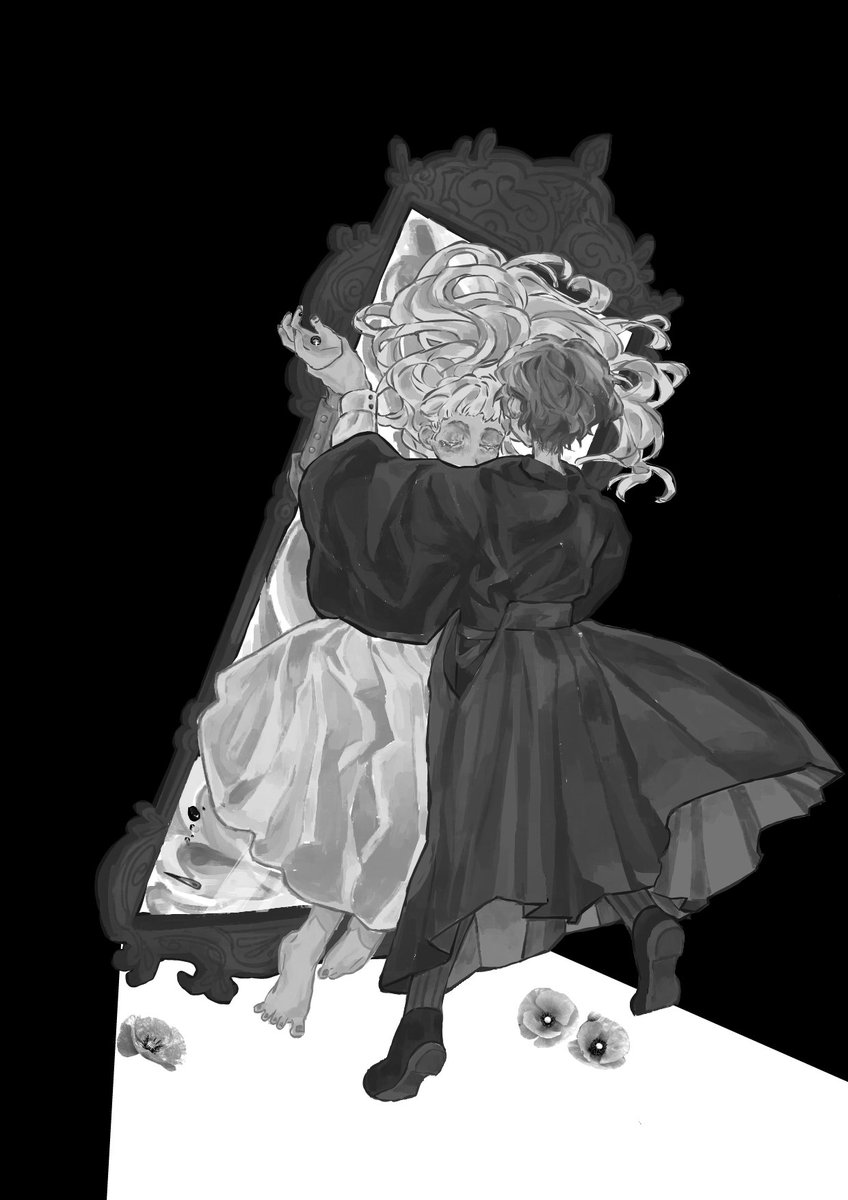 meii_vee's tweet photo. ✶ tsunene art inspired by the concept of "a true love kiss can resurrect" 
𖦹 (it was for an art project) https://t.co/d9SGow7aho