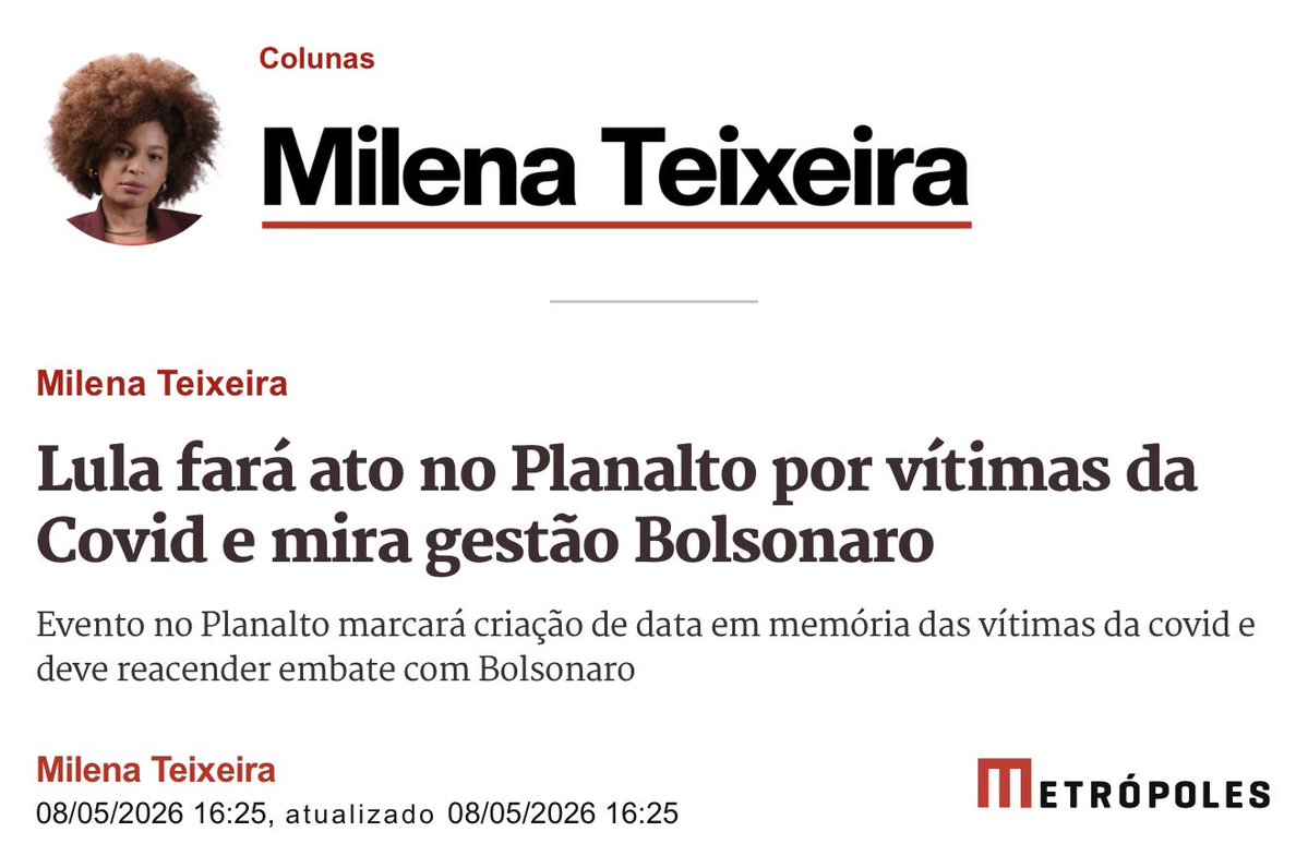 Lula vai subir nos túmulos de 700 mil pessoas vítimas da COVID, em ano eleitoral, para fazer campanha política. Não respeita a dor, o sentimento e a perda dessas famílias. O Lula nunca muda. É sempre o mesmo parasita que lucra politicamente em cima da desgraça alheia. Seja da