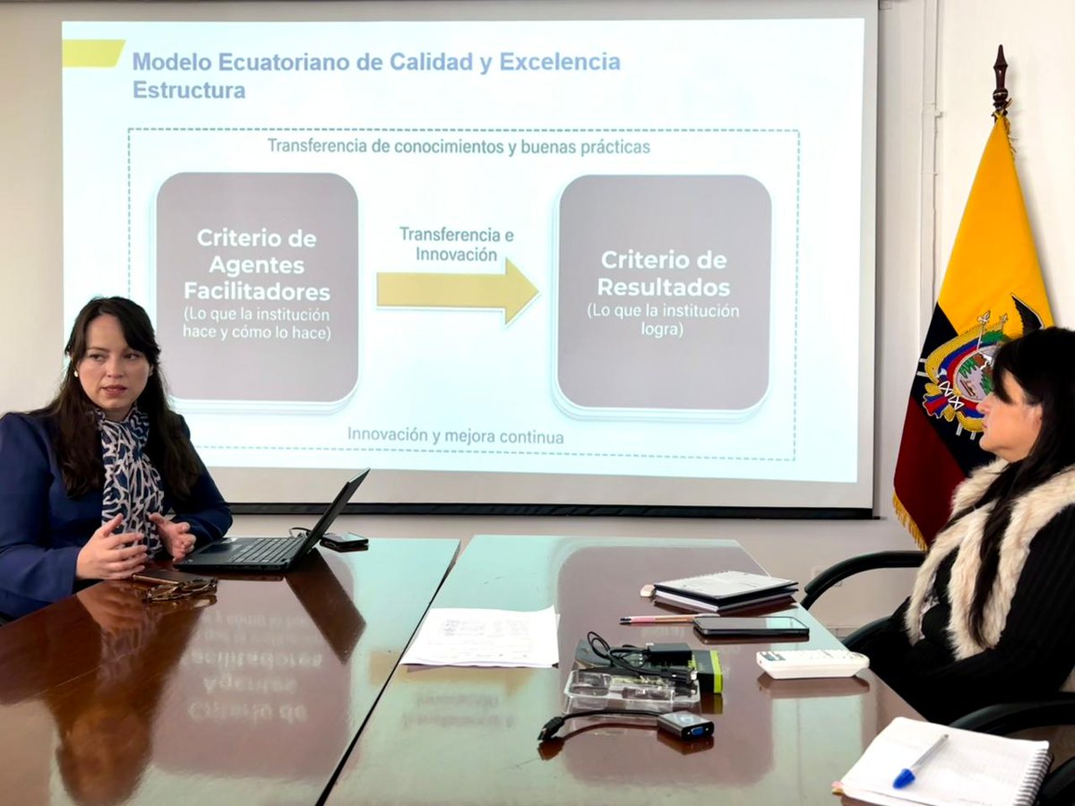 IndotEcuador's tweet photo. El INDOT mantuvo encuentros técnicos con el @MinTrabajoEc, entidad rectora del Modelo Ecuatoriano de Excelencia (MECE), con el objetivo de fortalecer los procesos y avanzar hacia el nivel “Desarrollado”, tercer nivel de madurez dentro del modelo.

En 2025, la institución alcanzó el reconocimiento “Organizado”, reflejo del compromiso técnico, la articulación y la mejora permanente de la gestión pública.

Continuamos impulsando acciones orientadas a la excelencia, la transparencia y el fortalecimiento del Sistema Nacional Integrado de Donación y Trasplante en #ElNuevoEcuador.