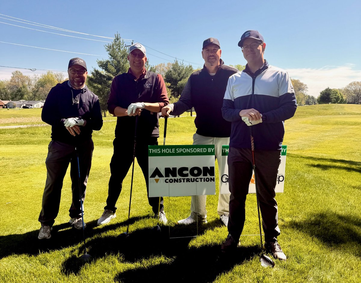 anconconst's tweet photo. We’re tee-rific at building projects, but today the Ancon Team is chasing birdies at the YMCA  Golf Classic at the Knollwood Country Club. Proud to support the YMCA &amp; spend the day driving for a great cause. Here’s hoping our swings stay under par and out of the rough. https://t.co/LKYIpIi7Vv