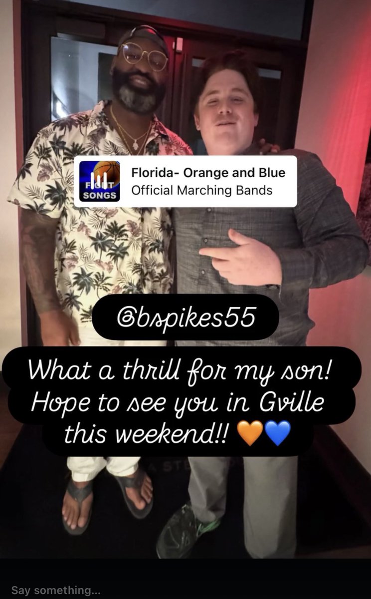 laraleader's tweet photo. @brandonspikes55 What a thrill for my son! If you’re still in FtLaud on Wed, @LilMade21 is receiving a “major” award from the Broward County Gator Club. Please attend! Message me for details 🧡💙 https://t.co/ehgZ3JNEwi
