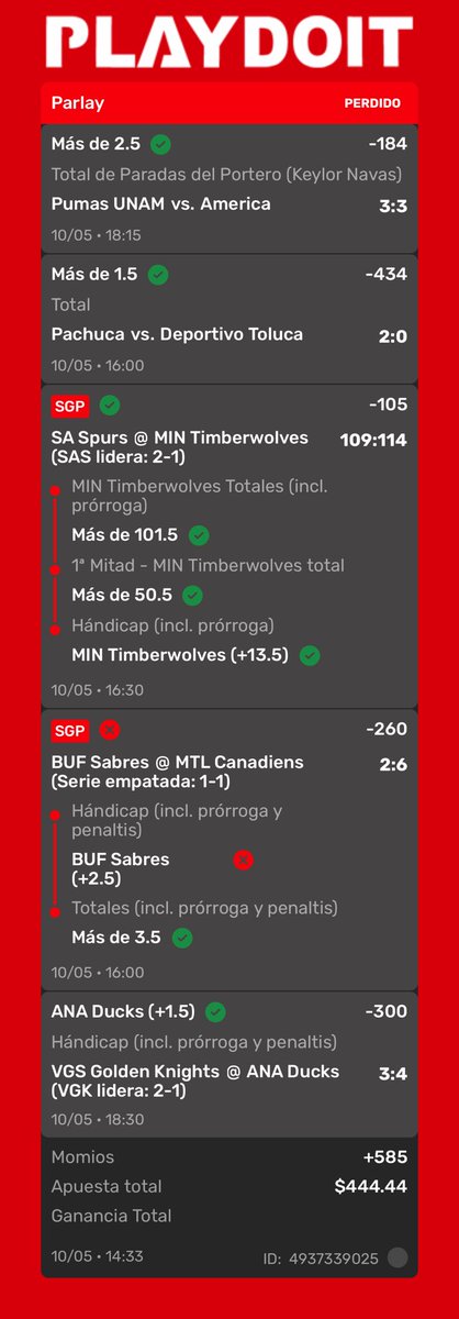 HDamken's tweet photo. @somoslaperrada #LunesDeBadBeats #SomosLaPerrada Así o más ratonero, ni poniendo lo máximo +3.5 la hubiera hecho 😔!!! https://t.co/WagnwdKuSi