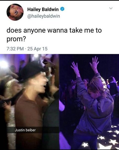 jaileyID's tweet photo. Q: Hal lucu yang dilakukan Justin saat bersama Hailey
A: saat Hailey buat cuitan twiter pengen ngerasaain prom, dan Justin tiba-tiba bawa Hailey ke prom (Hailey ngk pernah ikut prom karena Homeschooling, dan Justin jga tidak karena jadwal karir) https://t.co/BW0D1JC1Aj