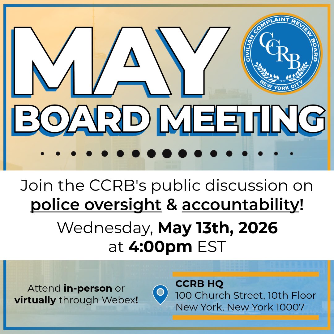 Ccrb NYC CCRB (@CCRB_NYC) / Posts / X