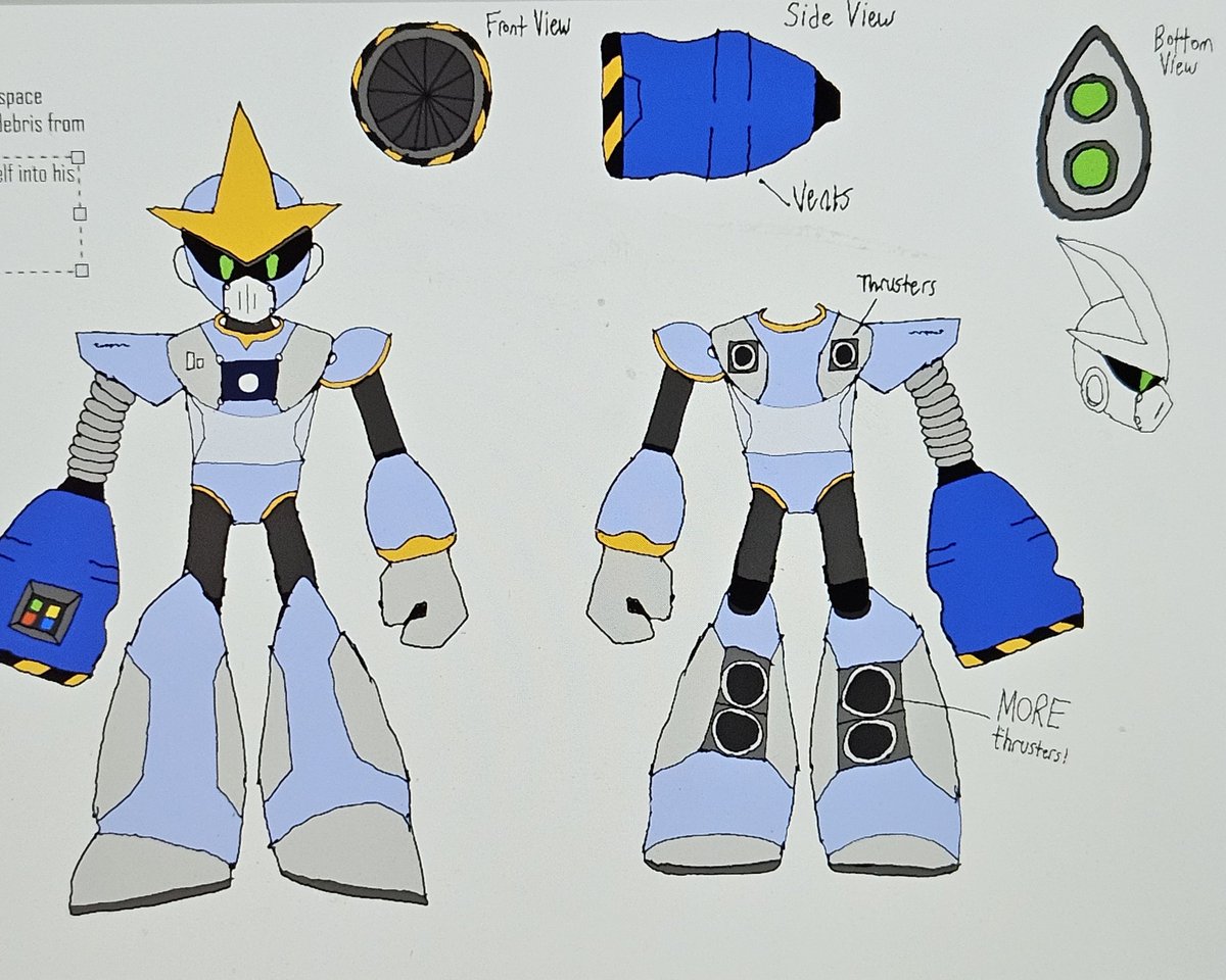 BlankForte09's tweet photo. My robot master that never saw the light of day, Cosmic Man!
I found this when I was going through my old laptop earlier this morning.
#megaman #robotmaster https://t.co/GiytJtzRNs