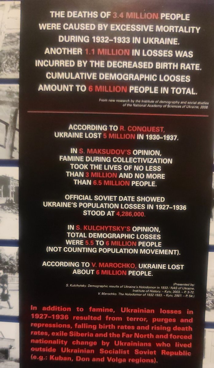 noviembr_'s tweet photo. @YuriiKazakov El libro que dan (o daban) en el museo memorial del Holodomor, en Kiev, habla de una pérdida demográfica de la mitad de lo que dice esta persona. Cifras obtenidas sumando muertes, disminución de nacimientos, cambios de nacionalidad forzada, exilio, deportación, etc. https://t.co/prjLWHWILD