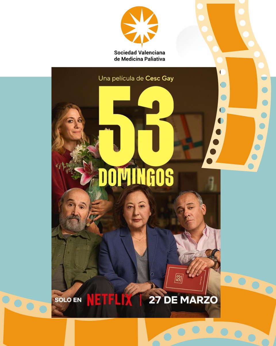 SVMPaliativa's tweet photo. Desde #cinepaliativos recomendamos #53Domingos disponible en @NetflixES, adaptación de la obra de teatro de #CescGay. Si invertimos mucho tiempo en familia pensando en que como vamos a cuidar a nuestros padres ¿qué hacen ellos mientras tanto?
Impecable el excelente reparto. https://t.co/QaPl58aPxA