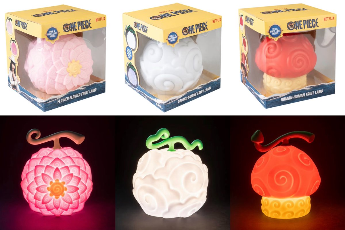 Grupo Erik Devil Fruit Lamps are available on Amazon. • Flower