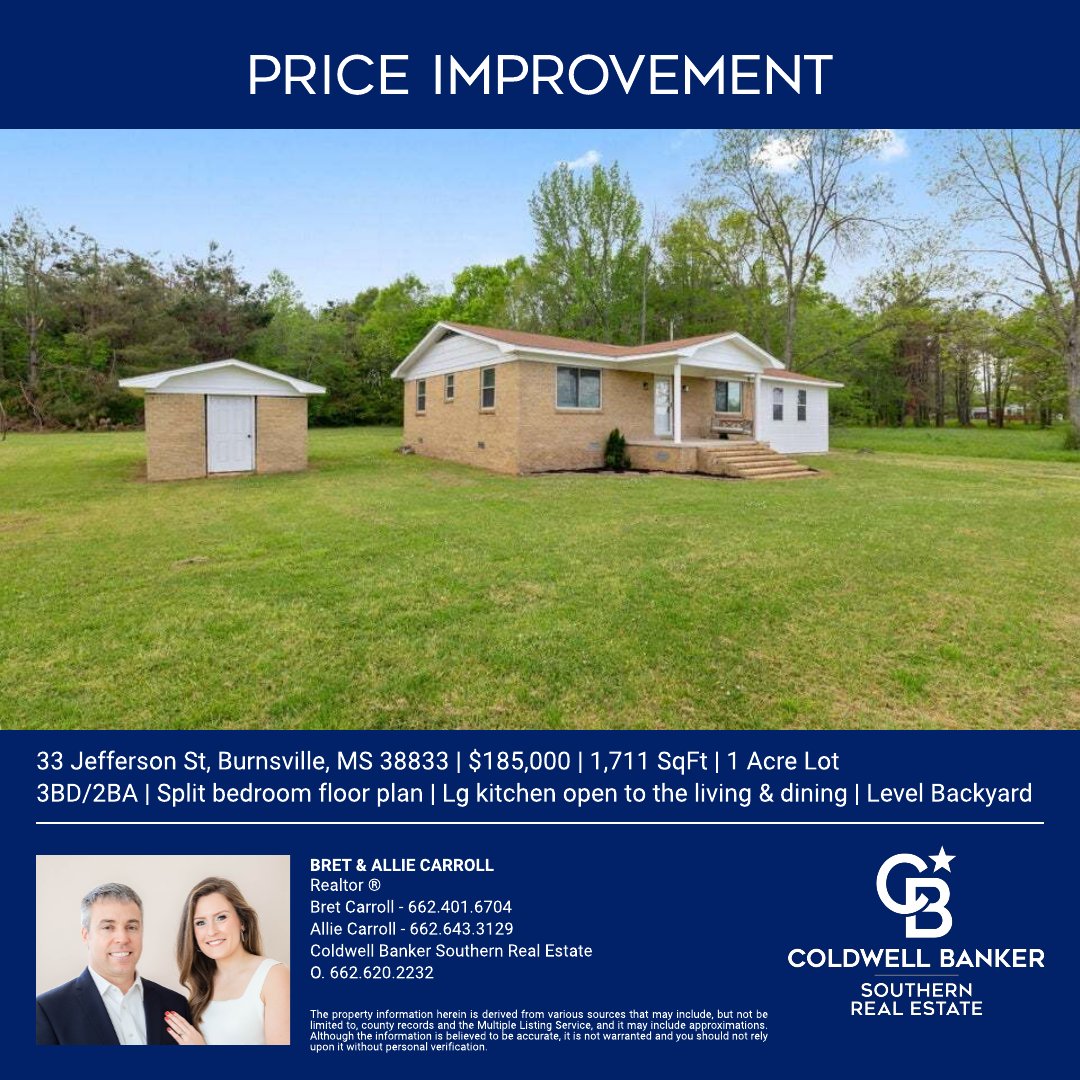 CBSouthern1's tweet photo. We gave a few more listing updates in #Tupelo, New Albany, and #Burnsville.  Coldwell Banker Southern Real Estate #Residential #LotsandLand https://t.co/z6x9yAeB7L
