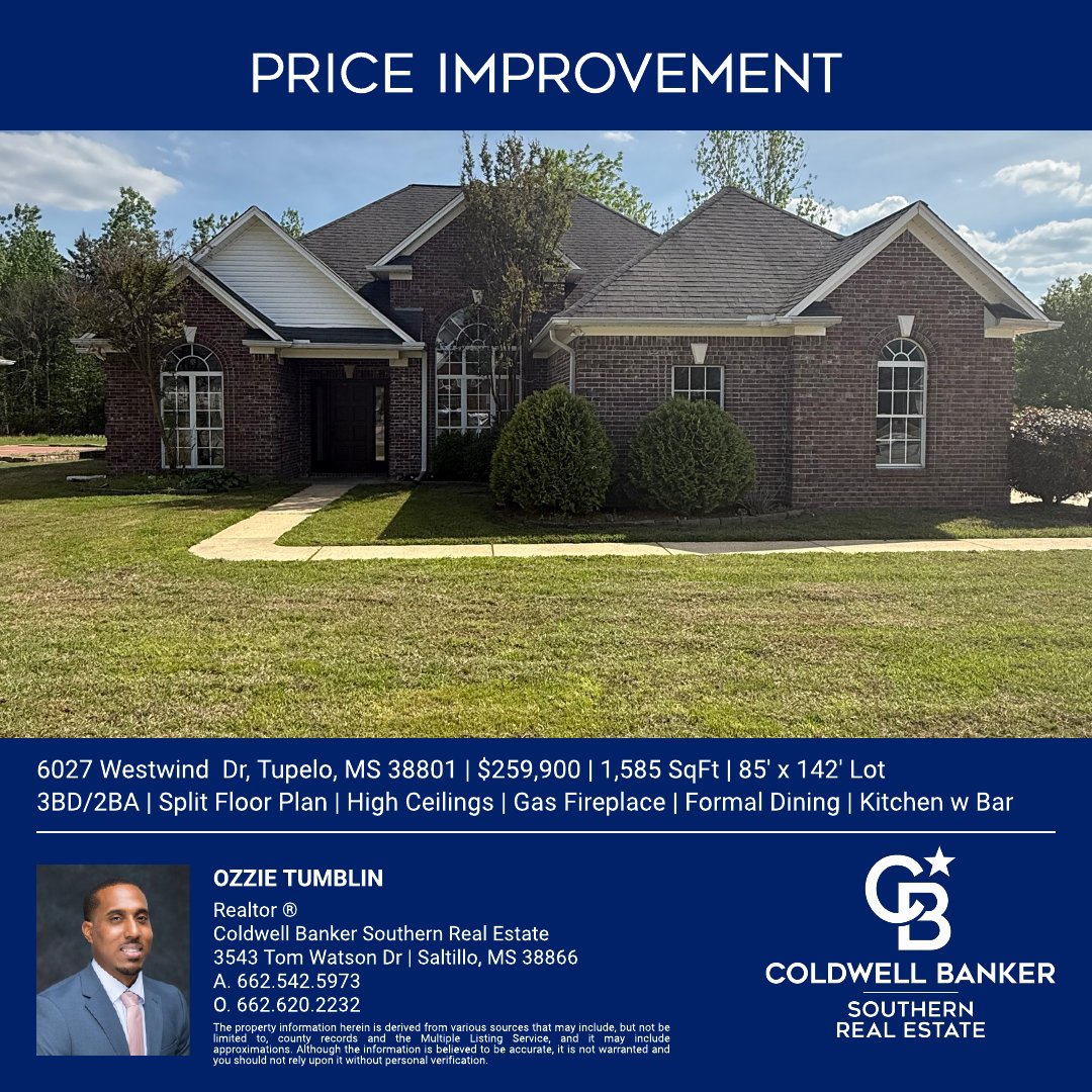 CBSouthern1's tweet photo. We gave a few more listing updates in #Tupelo, New Albany, and #Burnsville.  Coldwell Banker Southern Real Estate #Residential #LotsandLand https://t.co/z6x9yAeB7L