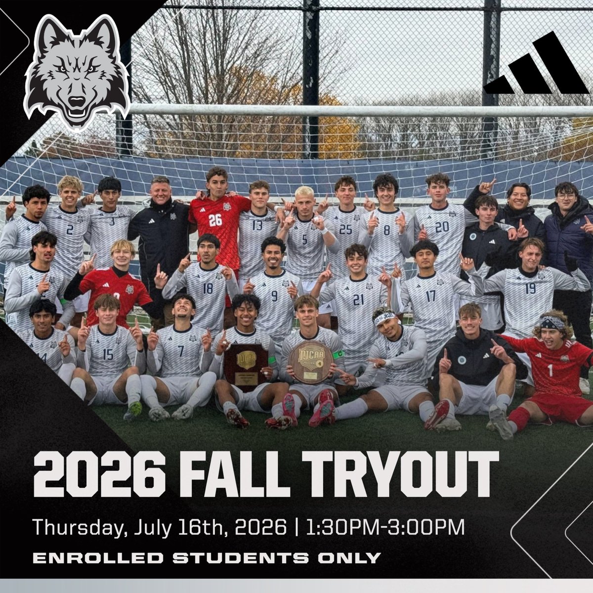 packmsoccer's tweet photo. 🚨 TRYOUT ANNOUNCEMENT 🚨 

If you’re interested in joining the Madison College Men’s Soccer team, be sure to reach out to Coach Fye at LFye@madisoncollege.edu for more information on what’s required in order to be considered as a future member of the Pack! 🐺 https://t.co/jb38AS7pef