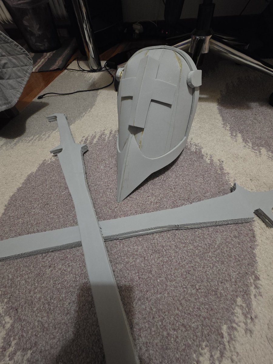 Aceyippee's tweet photo. First time working with this stuff, bit wonky but I'm happy with how it came out, now I can finally paint it!! #ultrakill #gabrielultrakill https://t.co/3w3P9VMHLv