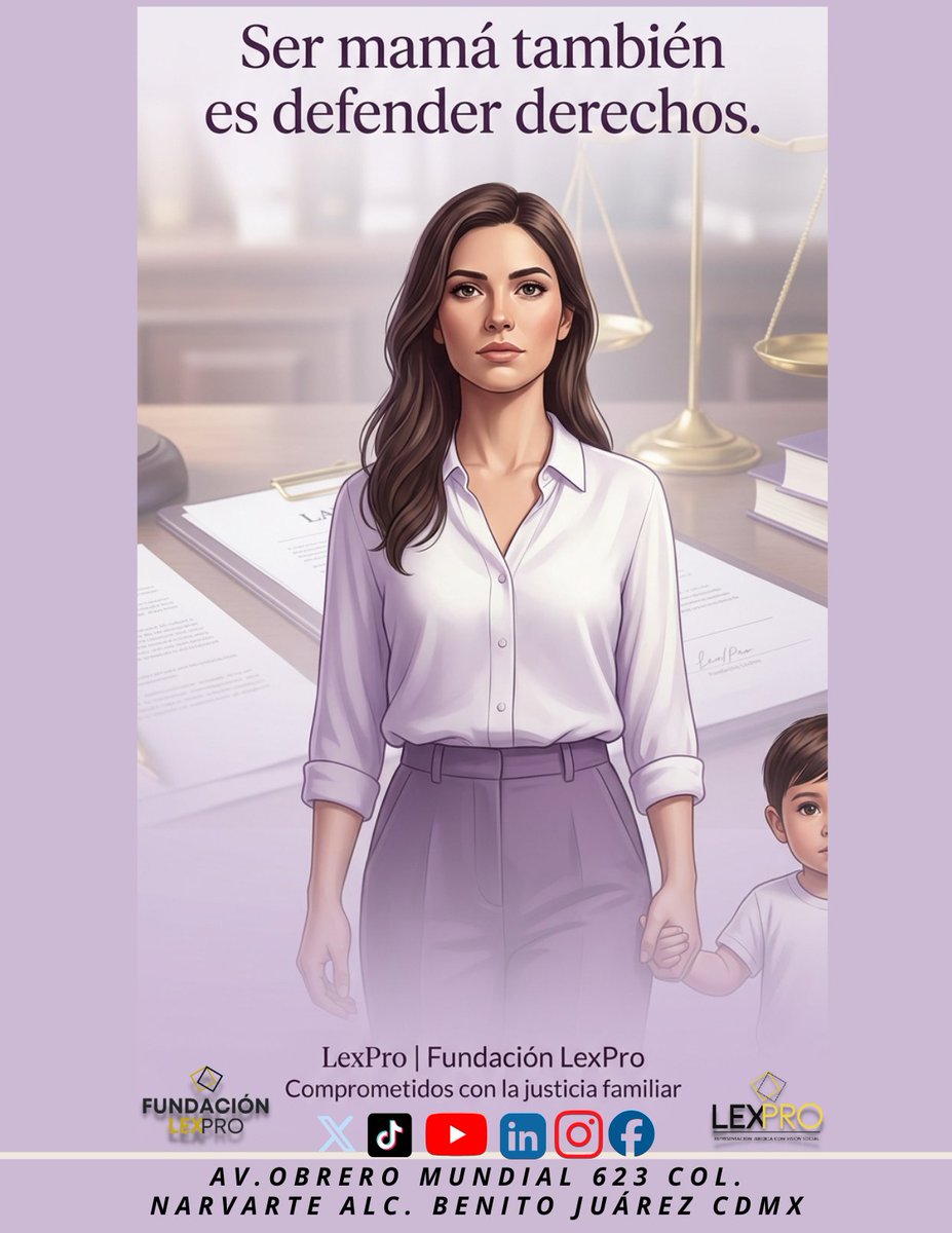 lexpromx's tweet photo. Proteger, cuidar y amar también implica alzar la voz, tomar decisiones valientes y exigir lo que por ley corresponde para ti y para tus hijas e hijos.Porque defender a tu familia también es hacer valer tus derechos. #10DeMayo #DíaDeLasMadres #MadresQueLuchan #DerechosDeLasMadres https://t.co/s6D29sN9tb