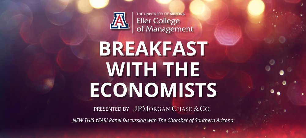 UArizonaEBRC's tweet photo. Join us for breakfast June 4th! EBRC's Jennifer Pullen will present the forecast plus we have partnered with the Chamber of Southern Arizona to feature a business panel moderated by the Chamber's President &amp; CEO Joe Snell. Register: https://t.co/JRb0SrCTvr https://t.co/cnIWf9Bygo