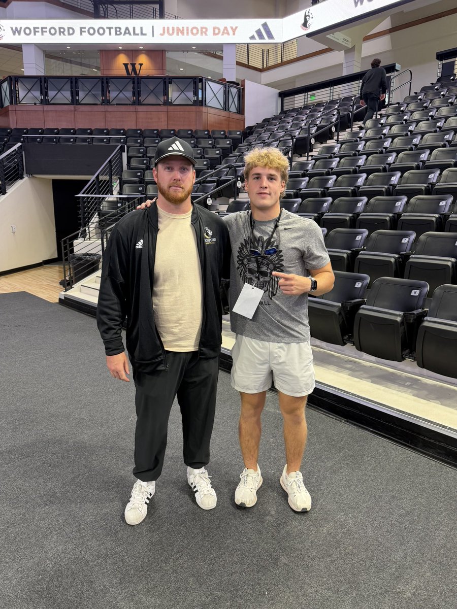 TreyShaw_7's tweet photo. Enjoyed my visit to @Wofford_FB this weekend! Looking forward to coming up to camp again soon! @coach_shank @NCWarriorsFB @NCHSrecruit @Coach_JoshShaw @CoachTQ_ @BryceHSweat https://t.co/0sWHPuynuL