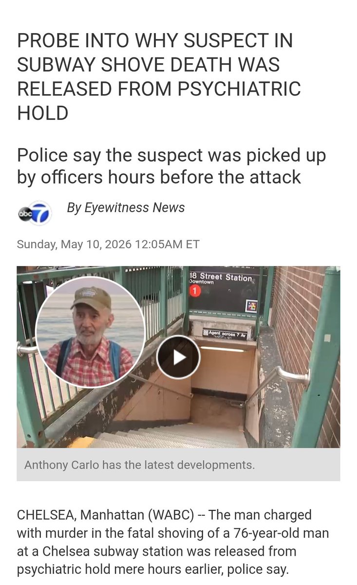 SpyralRecords's tweet photo. @CollinRugg Why in the life can't you people report the news correctly?? Burke was RELEASED FROM A PSYCHE ward hours before this incident! 

Why are mental patients being released???! https://t.co/Pw5cnEOeAl