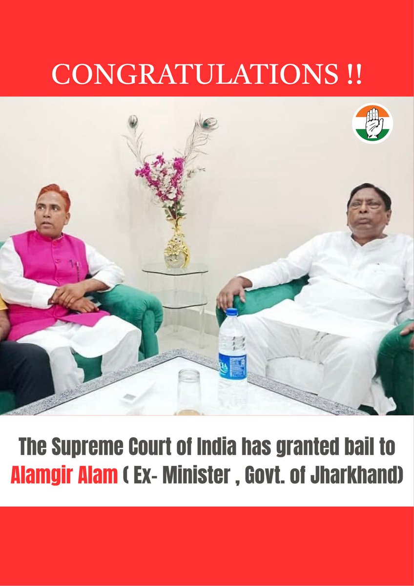 JamilAkhtarINC's tweet photo. Today at the Supreme Court of India  with senior advocates after bail was granted to Ex-Minister Alamgir Alam Sahab.

@INCJharkhand @indSupremeCourt @INCIndia 

#jamilakhtar #congress #alamgiralam #jharkhand #supremecourtofindia https://t.co/395b1yetbH