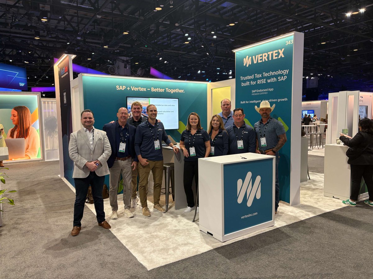 vertexinc's tweet photo. Attending #SAPSapphire Orlando? 

Stop by booth #343 to connect with our team &amp; learn how #taxteams can support @SAP S/4HANA &amp; Clean Core strategies while managing #globaltax complexity across SAP environments. 

Learn more: https://t.co/KfnAVMAxMp https://t.co/N5nEoDhHVn
