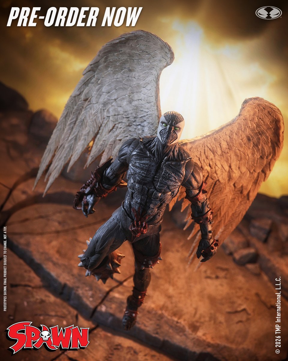 mcfarlanetoys's tweet photo. Spawn (Wings of Redemption) 7" action figure is available for pre-order NOW at select retailers! ➡️ https://t.co/n0pyM2HqVp

#McFarlaneToys #Spawn #SpawnsUniverse #ToddMcFarlane https://t.co/lC8hiSztpV