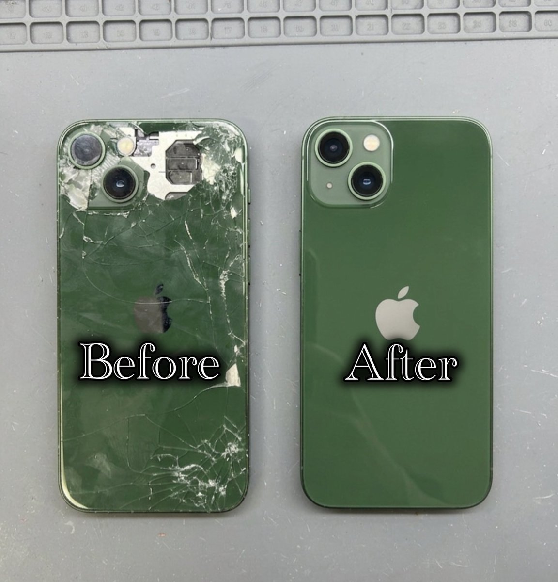 MobilePhoneCli1's tweet photo. From shattered to stunning! 📱✨

Another successful iPhone back glass replacement at Mobile Phone Clinic. No matter how damaged your device looks, our expert technicians can restore it to like-new condition.

✅ Professional repairs ✅ Quality guaranteed ✅ Fast turnaround https://t.co/Bb3g3n6OZ8