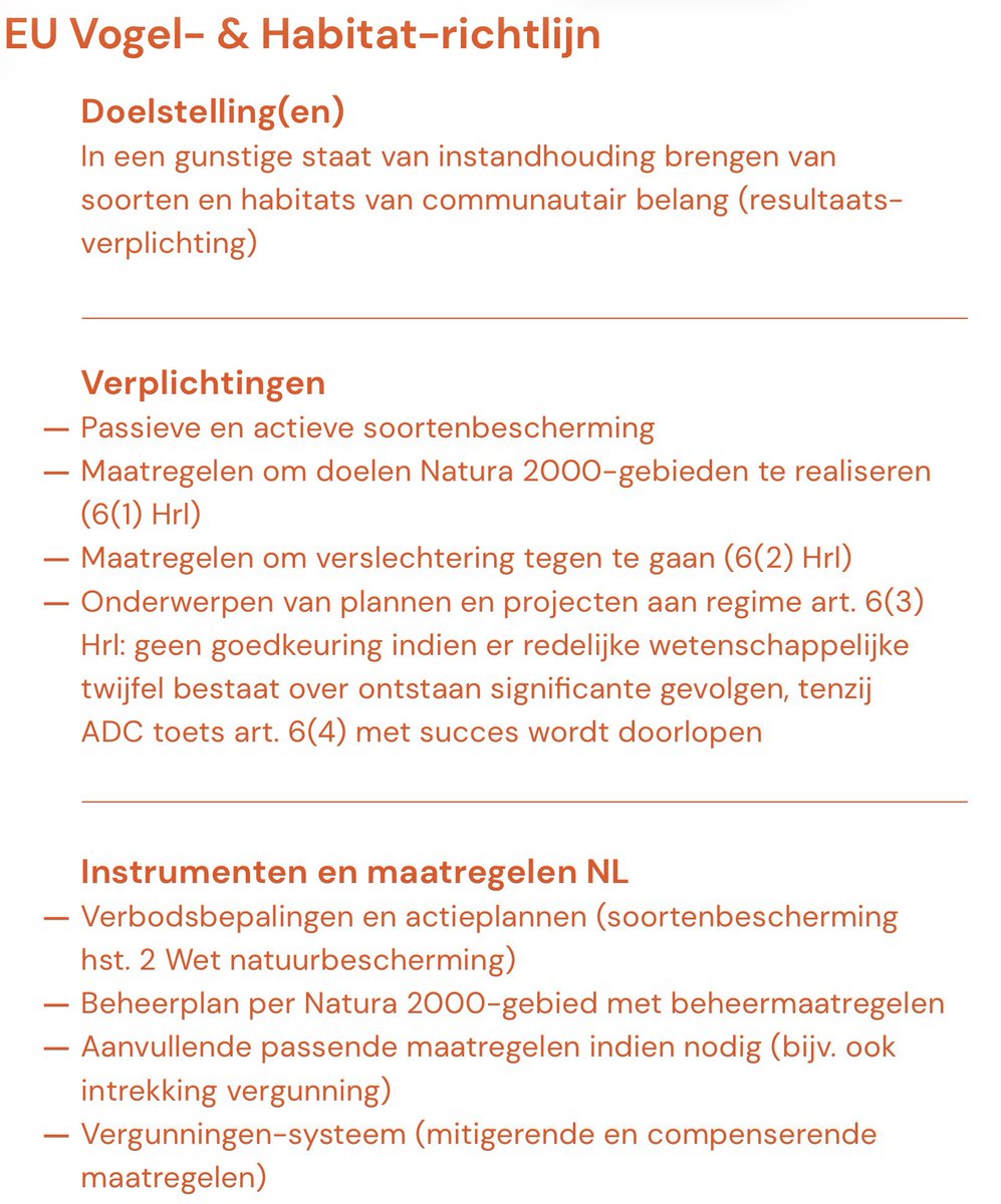 Niet uit mijn eigen rapport, maar ter voorbereiding van aankomende woensdag 13e mei tweede kamer zorg ik dat mijn ram-geheugen even goed wordt gevuld. Hier puntsgewijs een toelichting t.a.v. de VHR uit Brussel. 

Zien jullie wat er staat “Beheersplan per Natura2000-gebied met